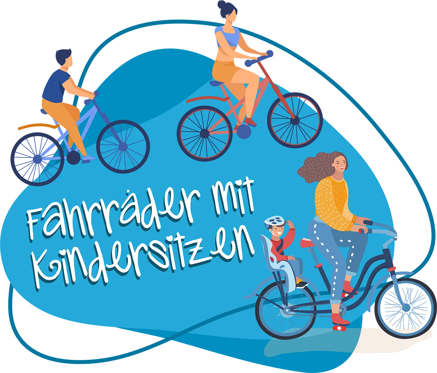 Fahrräder mit Kindersitzen