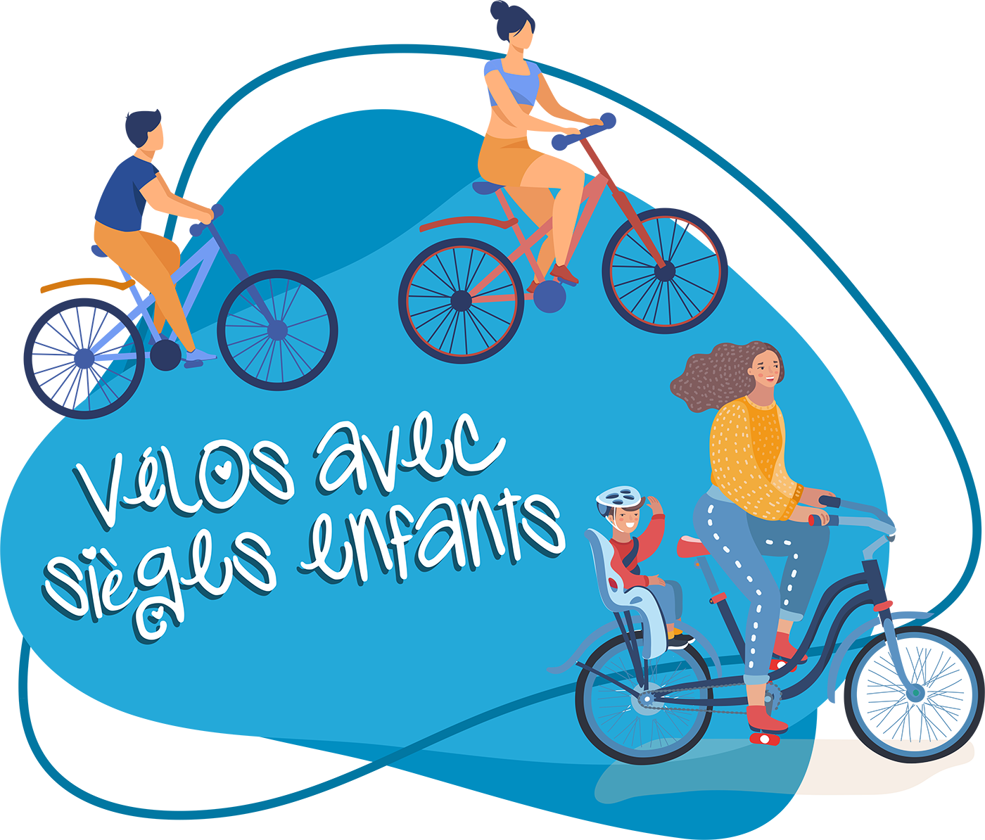 Vélos avec sièges enfants